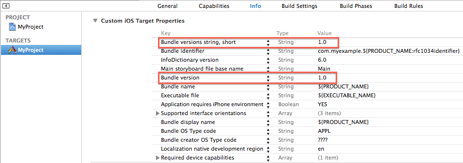 build numbers